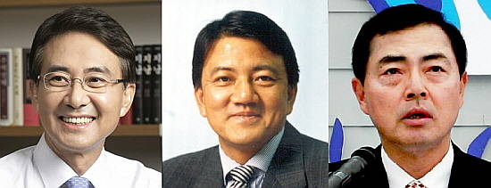 보광그룹 홍씨 일가 삼형제. (왼쪽부터) 홍석조 BGF리테일 회장, 홍석준 보광창업투자 회장, 홍석규 보광그룹 회장. ⓒ 프라임경제