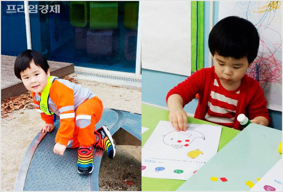 두 달 넘게 걸린 첫째의 어린이집 적응. 매일 아침 눈물바람으로 끌려 들어가던 아들은 요즘도 종종 엄마와 떨어지며 심통을 부린다. =이수영 기자