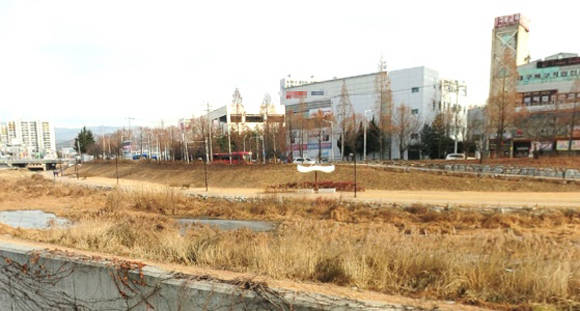 단지가 들어서는 칠곡지구 북구 읍내동 인근에는 팔거천에서 운동과 산책을 즐길 수 있는 수변공원이 조성돼 있다. 사진은 팔거천 수변공원 모습. = 장귀용 기자