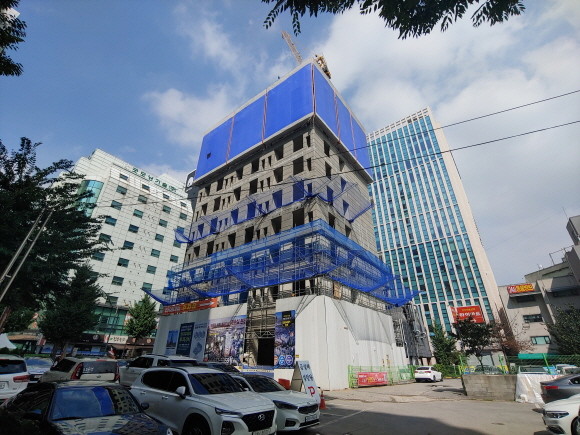 구월 수지인텔리타워 공사 현장. = 투자의 신