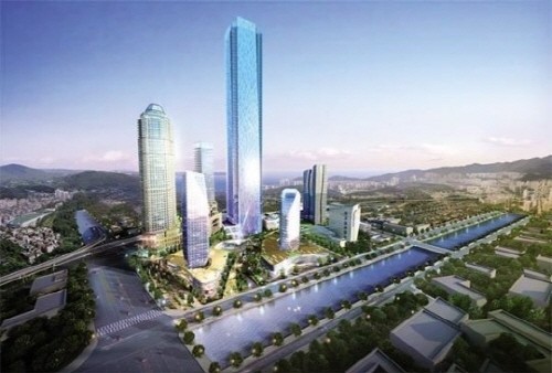 부산 남구 문현동 국제금융단지 BIFC건물 조감도. ⓒ 부산도시공사