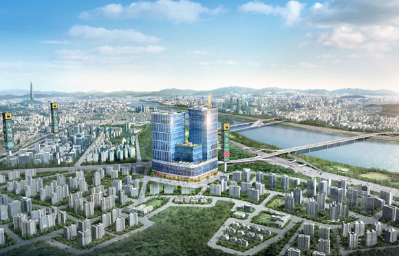 최근 직주근접을 갖춘 수익형부동산에 대한 관심이 높다. 사진은 고양덕은지구에서 위본건설이 공급 중인 '한강덕은DMC 위프라인 트윈타워' 조감도. ⓒ 프라임경제