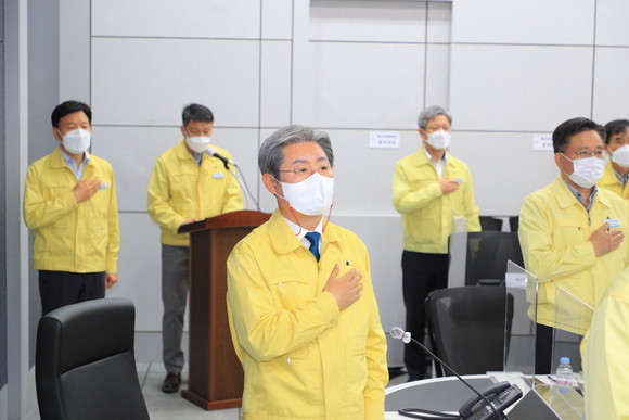 오태완 의령군수가 취임 후 첫 간부회의를 주재하고 있다. ⓒ 프라임경제