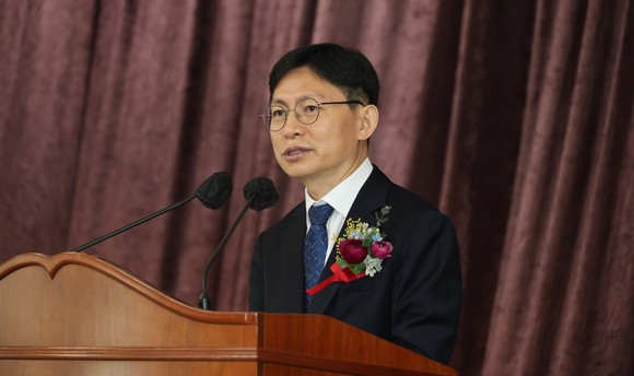29일 최용석 국립수산과학원장이 취임사를 하고 있다. ⓒ 국립수산과학원