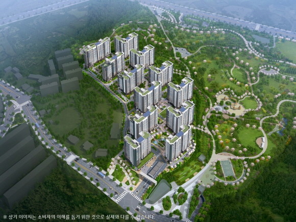 제주 중부공원 제일풍경채 센트럴파크 조감도. © 제일건설