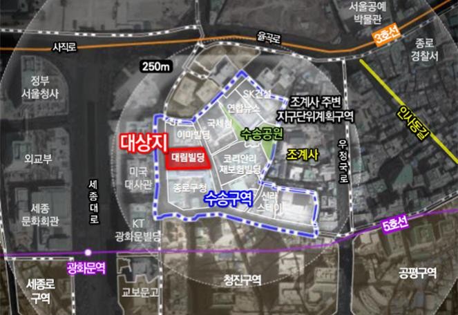 수송 도시정비형 재개발구역 제1-2지구 위치도. Ⓒ 서울시
