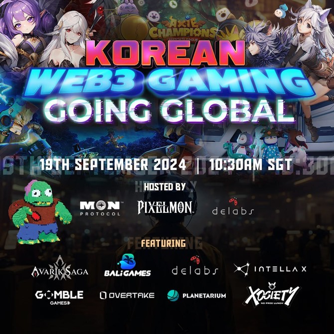 웹3 게임 개발사 디랩스 게임즈는 글로벌 웹3 게임 퍼블리셔 몬 프로토콜과 함께 'Korean Web3 Gaming Going Global' 오프라인 행사를 오는 19일 싱가포르에서 개최한다고 13일 밝혔다. ⓒ 디랩스 게임즈