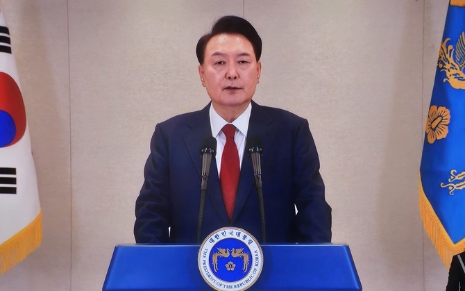 지난 12일 대국민 담화를 통해 최근 정치적 논란의 중심에 있는 비상계엄 선포와 관련된 입장을 밝히고 있는 윤석열 대통령. ⓒ 연합뉴스 캡쳐