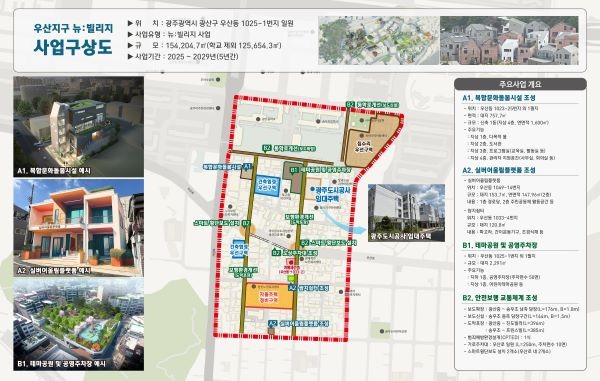 광산구 우산동 뉴빌리지 사업 구상도. ⓒ 광산구