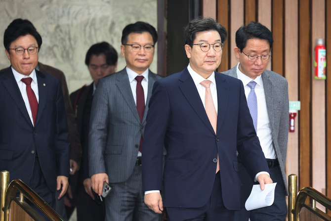 권성동 국민의힘 원내대표는 14일 '대법원장 추천 내란 특검법'에 대해 "종북·이적·안보 해체 특검이라 불러야 한다"고 말했다. ⓒ 연합뉴스