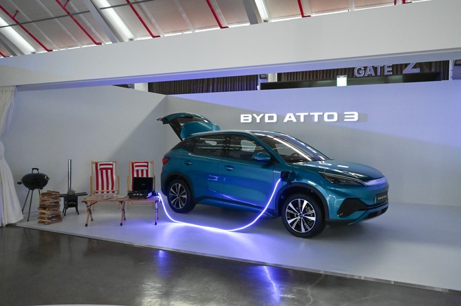 BYD 아토 3의 V2L 기능을 활용한 캠핑 콘셉트존. ⓒ BYD코리아