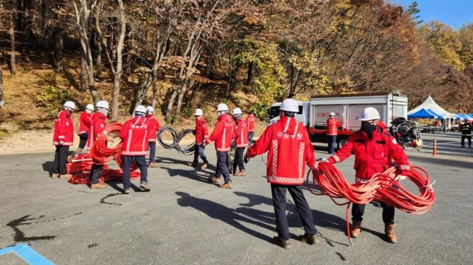 봄철 산불방지 총력대응 돌입 산불진화 훈련 모습. ⓒ 대전시