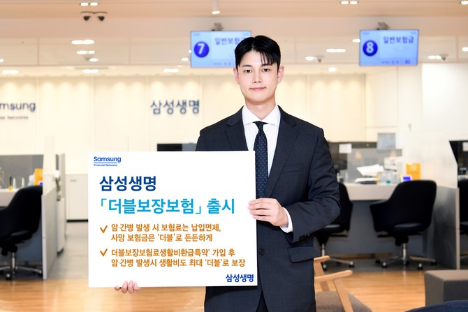 삼성생명이 23일부터 암과 간병에 대한 보장을 대폭 강화한 삼성 더블보장보험을 판매한다. ⓒ 삼성생명