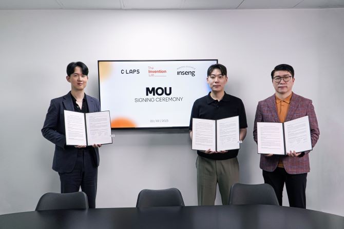 (왼쪽부터) 이주홍 대표, 허세욱 대표, 김진영 대표 ⓒ 더인벤션랩