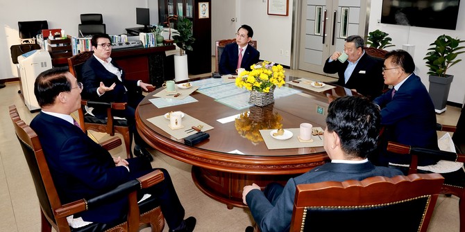 지난 3일 시청 중회의실에서 '2025 환황해권행정협의회 정기회의'를 개최하고 있다. ⓒ 보령시