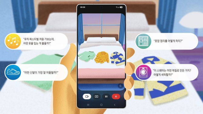 실시간 비주얼 AI 기능 활용 예시. ⓒ 삼성전자