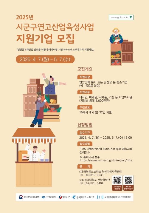2025년 시군구연고산업육성 지원기업 모집 포스터. ⓒ 경북테크노파크