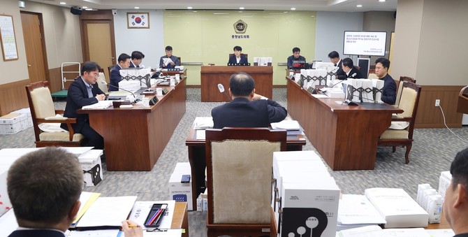 15일 제358회 임시회 제1차 회의 개최 모습. ⓒ 의회사무국