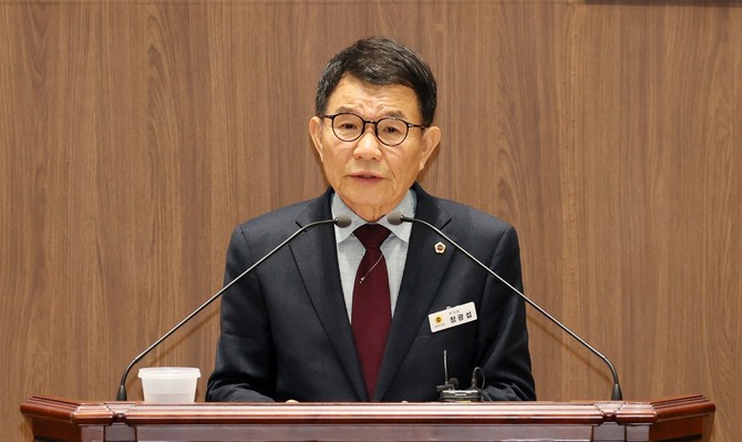 제358회 임시회 제4차 본회의 정광섭 의원 5분발언 모습. ⓒ 의회사무국