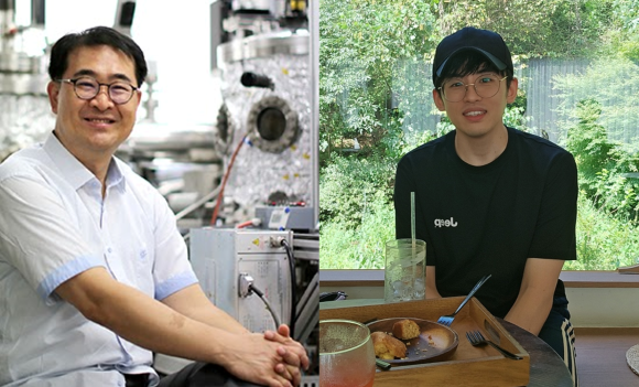 사진 왼쪽부터 DGIST 화학물리학과 유천열 교수, DGIST 기초과학연구소 박권진 박사. ⓒ DGIST
