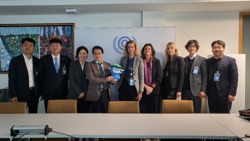 최정기 부시장이 단장인 여수시 방문단은 독일 본에 위치한 UNFCCC(유엔기후변화협약) 사무국을 방문했다. ⓒ 여수시