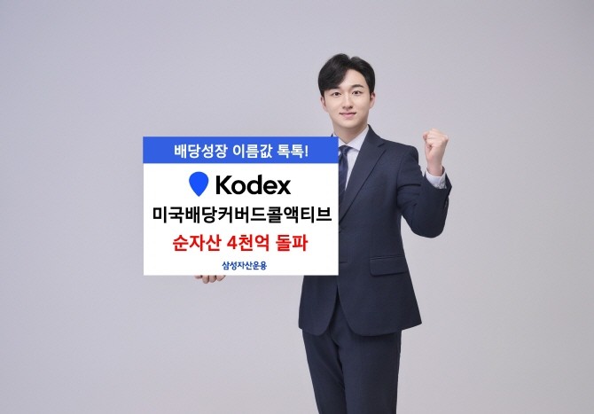 삼성자산운용이 KODEX 미국배당커버드콜액티브가 순자산 4000억을 돌파했다고 2일 밝혔다. ⓒ 삼성자산운용