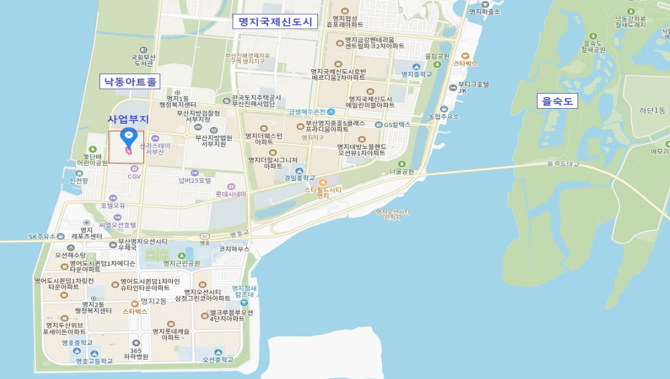 명지 복합 메디컬 타운(가칭) 사업부지 위치. ⓒ 부산시