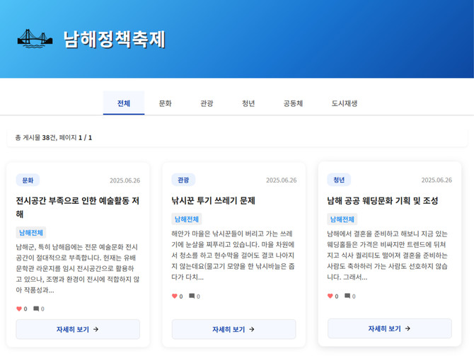군민이 직접 제안하는 정책실험 '문제발굴 캠페인'참여 확산. ⓒ 남해군