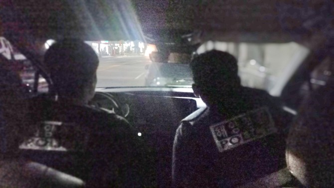 '민생침해범죄 신속한 해결'로 주민만족도 향상 위해 잠복근무 모습. ⓒ 통영해경