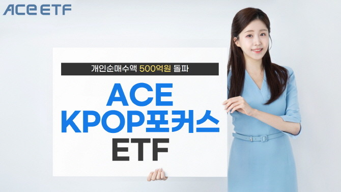ACE KPOP포커스 상장지수펀드의 연초 이후 개인순매수액이 500억원을 돌파했다. ⓒ 한국투자신탁운용