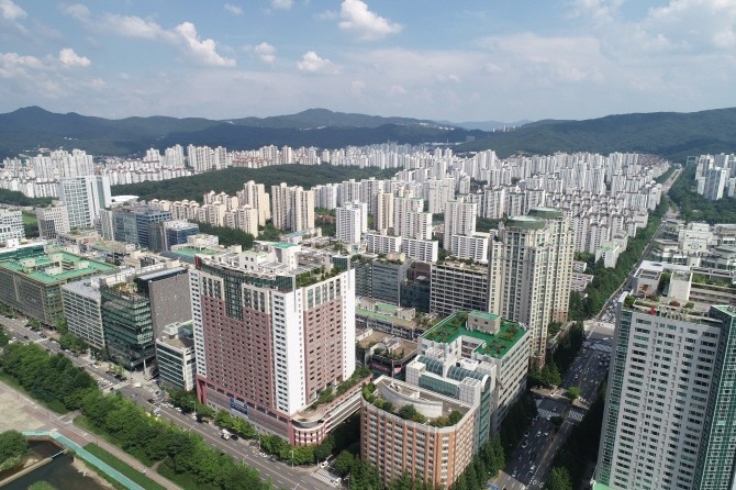 1기 신도시로 조성된 분당신도시 전경. © 성남시