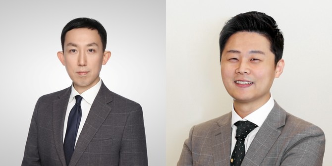채성원 이랜드그룹 유통BG 대표이사(왼쪽)와 황성윤 식품BG 대표이사. ⓒ 이랜드그룹