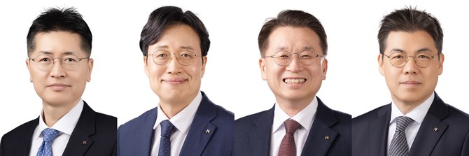 (왼쪽부터) 김진섭 중소중견기업금융본부장, 이동훈 글로벌·자본시장본부장, 서정화 경협사업본부장, 박희갑 준법감시인. © 한국수출입은행