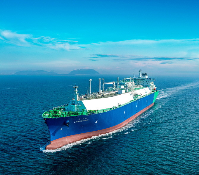 한화오션이 건조한 액화천연가스(LNG) 운반선. ⓒ 한화오션