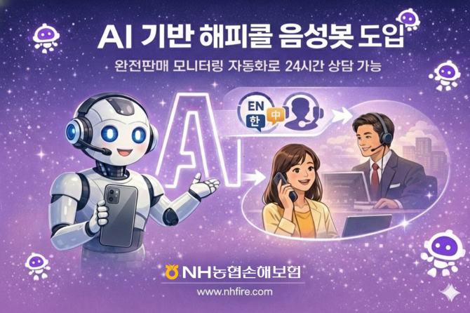 NH농협손해보험은 인공지능(AI) 기술을 활용한 '해피콜 음성봇' 시스템을 도입했다고 밝혔다. ⓒ 농협손해보험