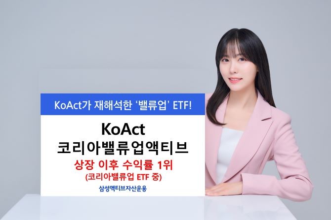 삼성액티브자산운용은 ‘KoAct 코리아밸류업액티브 ETF’가 2024년 11월 상장 이후 수익률 137.3%를 기록, 같은 날 상장한 밸류업 ETF 12종 중 1위를 차지했다고 밝혔다. ⓒ 삼성액티브자산운용
