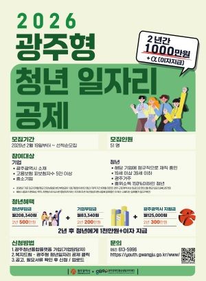 광주형 청년일자리 공제 포스터. ⓒ 광주광역시