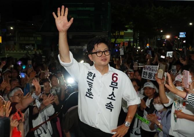 한동훈 무소속 부산 북갑 국회의원 보궐선거 당선인. ⓒ 연합뉴스