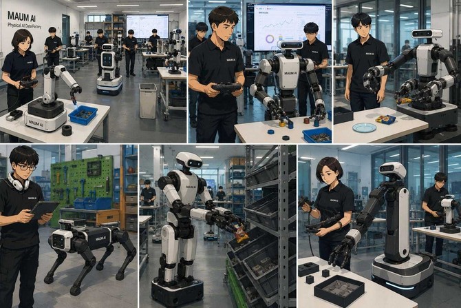 제조업 AX 및 피지컬 AI 기반 실무형 인재양성 환경을 시각화한 콘셉트 이미지. ⓒ 마음AI
