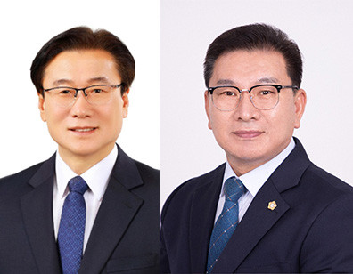 제10대 순천시의회 의장 더불어민주당 후보 유영철 의원(왼쪽), 부의장 이향기 의원. ⓒ 프라임경제