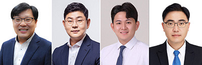 각 위원장 후보 운영위원장 이현재 의원, 행정자치위원장 장경원 의원, 문화경제위원장 정광현 의원, 도시건설위원장 양동진 의원 (왼쪽부터). ⓒ 프라임경제