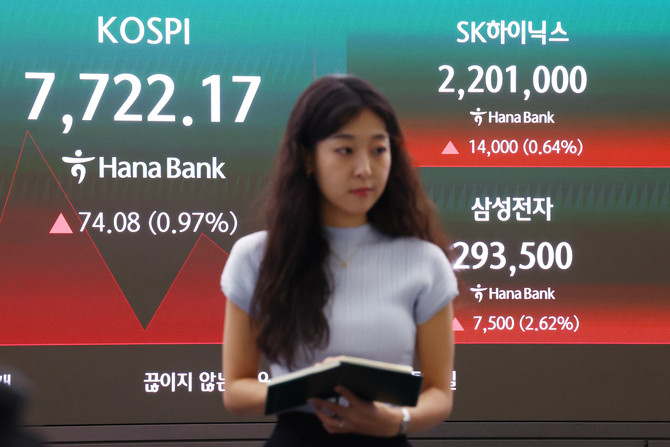 3일 서울 중구 하나은행 딜링룸 현황판에 코스피 등이 표시되고 있다. ⓒ 연합뉴스