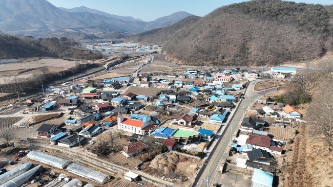 사업 대상지인 지품면 원전리 마을 전경. ⓒ 영덕군