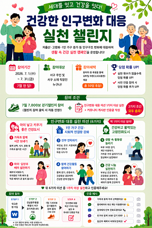 강한 인구변화 대응 챌린지 운영 포스터. ⓒ 광주 서구
