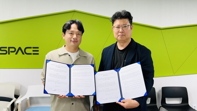 (우측부터)이재상 젠트로피 대표, 권준일 사이클로이드 대표. ⓒ 젠트로피
