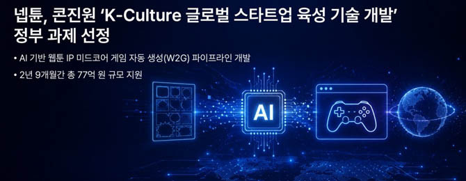 'K-Culture 글로벌 스타트업 육성 기술 개발' 사업은 문화체육관광부와 한국콘텐츠진흥원이 추진하는 '2026년 문화체육관광 연구개발 사업'의 일환이다. ⓒ 넵튠