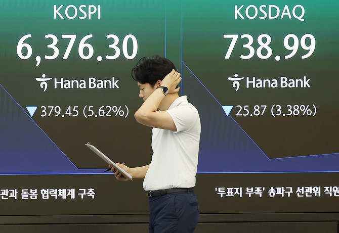 28일 코스피가 미국 반도체주의 급락 등의 여파에 서킷브레이커가 발동됐다. ⓒ 연합뉴스