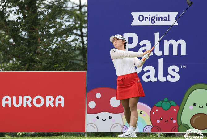 이다연이 '2026 오로라월드 챔피언십' 마지막 라운드 3번홀에서 티샷을 하고 있다. ⓒ KLPGA