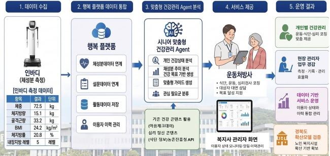 인공지능(AI)기반 맞춤형 건강관리 실증서비스 흐름도. ⓒ 경북도
