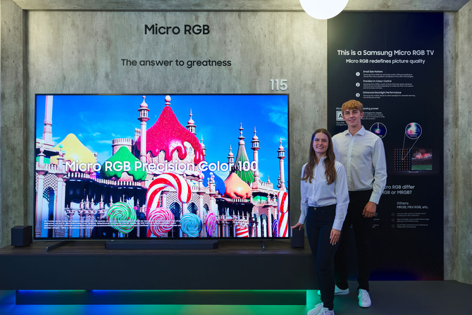 'IFA 2026' 전시장에 마련된 삼성전자 마이크로 RGB TV. ⓒ 삼성전자